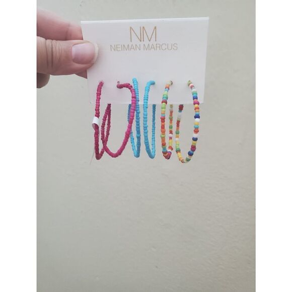 3 Hoop Multicolor Earrings - Picture 1 of 3